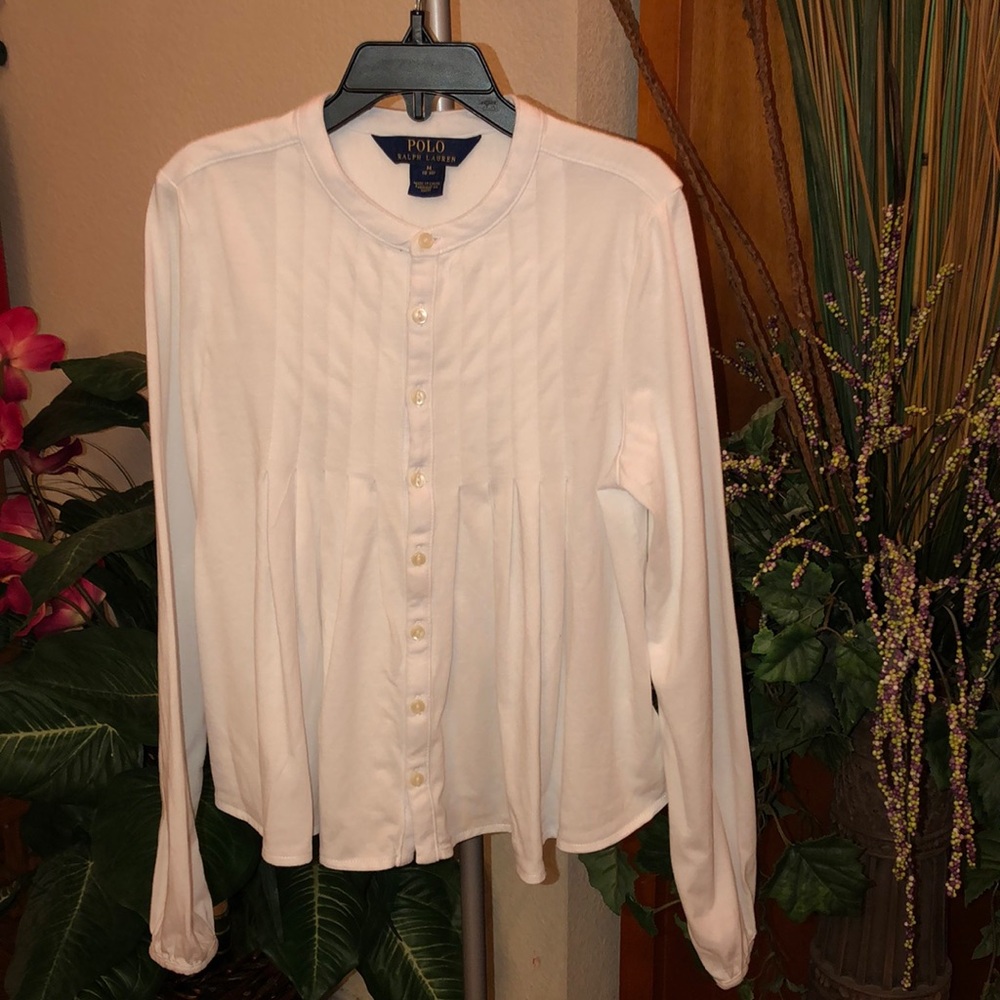 Polo Ralph Lauren Girls White Longsleeves Size8/10